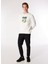 Bisiklet Yaka Baskılı Ekru Erkek Sweatshırt J4WM-SWT7249 2