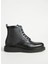 Calvin Klein Deri Siyah Erkek Bot Lace Up Boot W/ Zıp Mono 1