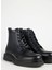 Calvin Klein Deri Siyah Erkek Bot Lace Up Boot W/ Zıp Mono 2