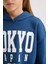 Kız Çocuk 2'li Takım Bisiklet Yaka Baskılı Kalın Sweatshirt Beli Lastikli Jogger Eşofman Altı D2217A824WN 5