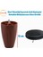 4 Adet Vidalı Oval 12 Cm (CEVİZ) Plastik Mobilya Koltuk Kanepe Yükseltici Baza Ayağı Ayakları Aparat Dahil 2