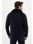 Desenli Lacivert Slim Fit Torba Cep Kürklü Yaka Yün Erkek Mont 4