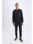 DeFactoFit Standart Fit Bisiklet Yaka Basic Düz Sporcu Sweatshirt E0073AX24WN 2