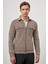 Taba Örme Bebe Yaka Kendinden Desenli Yırtmaçsız Astarsız Slim Fit Classic Mont 1007245156 1