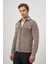 Taba Örme Bebe Yaka Kendinden Desenli Yırtmaçsız Astarsız Slim Fit Classic Mont 1007245156 3