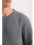 Gri Regular Fit Bisiklet Yaka Jakarlı Sweatshirt D5392AX24AU 5