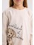 Kız Çocuk Pijama Takımı Köpek Baskılı Uzun Kollu Üst Uzun Alt D8195A8NS 5