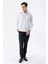 Beyaz Uzun Kol Düz Bez Ayağı Sert Yaka Cepsiz Pamuklu Basic Slim Fit Gömlek 1004245059 2