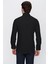 Siyah Uzun Kol Düz Bez Ayağı 041 Sert Yaka Basic Slim Fit Gömlek 1004245057 5