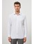 Beyaz Uzun Kol Kendinden Desenli Armürlü 041 Sert Yaka Classic Comfort Fit Gömlek 1004245154 1