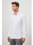 Beyaz Uzun Kol Kendinden Desenli Armürlü 041 Sert Yaka Classic Comfort Fit Gömlek 1004245154 3