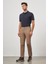 Koyu Bej Pamuklu Yandan Cepli Casual Slim Fit Chino Pantolon 1003245150 2