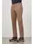 Koyu Bej Pamuklu Yandan Cepli Casual Slim Fit Chino Pantolon 1003245150 4