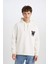 Relax Fit Kapüşonlu Baskılı Kalın Sweatshirt D2171AX24AU 3