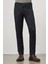 Koyu Lacivert Düz Gabardin Slim Fit Casual Denim Pantolon 1023245152 5