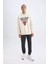 Fit NBA Chicago Bulls Boxy Fit Kapüşonlu Kalın Sweatshirt V0069AZ24AU 2