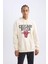 Fit NBA Chicago Bulls Boxy Fit Kapüşonlu Kalın Sweatshirt V0069AZ24AU 3
