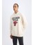 Fit NBA Chicago Bulls Boxy Fit Kapüşonlu Kalın Sweatshirt V0069AZ24AU 4