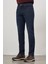 Lacivert Düz Gabardin Slim Fit Casual Denim Pantolon 1023245154 5