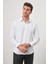 Koyu Mavi Uzun Kol Kendinden Desenli Armürlü 032 Sert Yaka Classic Slim Fit Gömlek 1004245152 3