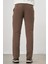 Koyu Vizon Düz Gabardin Slim Fit Casual Pantolon 1003245102 3