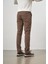 Koyu Vizon Düz Gabardin Slim Fit Casual Pantolon 1003245102 5