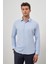 Mavi Uzun Kol Kendinden Desenli Armürlü 032 Sert Yaka Classic Slim Fit Gömlek 1004245151 5