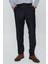 Lacivert Düz Gabardin Slim Fit Basic Pantolon 1003245013 3