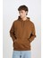 Oversize Geniş Kalıp Kapüşonlu Kanguru Cepli Basic Düz Sweatshirt X8287AZ24AU 3