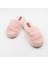 2'li Kadın Terlik Gri Pembe Yünlü Ekonomik Ev Terliği 3