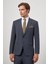 Koyu Lacivert Kendinden Desenli Bez Ayağı Mono Yaka Tam Astar Tek Yırtmaç 2 Düğme 4 Drop Comfort Fit Classic Takım Elbise 1001240190 4