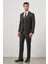 Siyah Kılıç Yaka Yelekli 6 Drop Slim Fit Classic Takım Elbise 1001245156 2