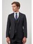 Koyu Lacivert Kılıç Yaka Yelekli 6 Drop Slim Fit Classic Takım Elbise 1001245156 3