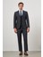 Koyu Lacivert Kılıç Yaka Yelekli 6 Drop Slim Fit Classic Takım Elbise 1001245154 2