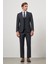 Koyu Lacivert Kılıç Yaka Yelekli 6 Drop Slim Fit Classic Takım Elbise 1001245154 4