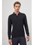 Koyu Lacivert Uzun Kol Düz Örme Polo Yaka Classic Comfort Fit Triko 1012245007 4