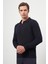 Koyu Lacivert Uzun Kol Düz Örme Polo Yaka Classic Comfort Fit Triko 1012245007 5