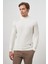 Açık Krem Uzun Kol Düz Örme Yarım Balıkçı Yaka Classic Comfort Fit Triko 1012245001 5