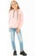 Kapüşonlu Uzun Kol Pembe Renk Kız Çocuk Sweatshirt 1