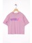 Baskılı Lıla Renk Kız Çocuk Tshirt 1