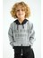 Kapüşonlu Uzun Kol Gri Renk Erkek Çocuk Sweatshirt 1