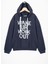Erkek Çocuk Lacivert Renkli Wake Up Work Out Baskılı Kapüşonlu Şardonlu Sweatshirt 1