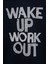 Erkek Çocuk Lacivert Renkli Wake Up Work Out Baskılı Kapüşonlu Şardonlu Sweatshirt 3