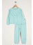 Bisiklet Yaka Uzun Kol Fırfır Detaylı Mınt Renk Kız Cocuk Ikılı Takım 1