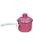Emaye Yumurta Haşlama Sos Mama Tavası 12 cm 800ML Kırmızı Kapaklı 1