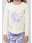 Kız Çocuk Pamuklu Baskılı Bisiklet Yaka Uzun Kollu Manşetli Pijama Takımı 9231-1 Sarı 2