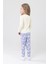Kız Çocuk Pamuklu Baskılı Bisiklet Yaka Uzun Kollu Manşetli Pijama Takımı 9231-1 Sarı 5