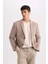 Slim Fit Dar Kesim Astarlı Düğmeli Blazer Ceket N0503AZ24AU 4