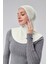 Sonbahar Moda Tesettür Penye Sporcu Boyunluk Hijab Bone S200 Ekru 3