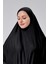 Kadın Iki Parça Namaz Elbisesi Başörtülü Organik Pamuklu Lastikli Kolu Kaymaz Etek Penye Tesettür Siyah 5